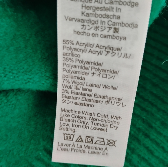 J. Crew Factory Extra Soft Crew Neck Sweater Bright Green Colorful Cozy Size XS - Picture 13 of 13